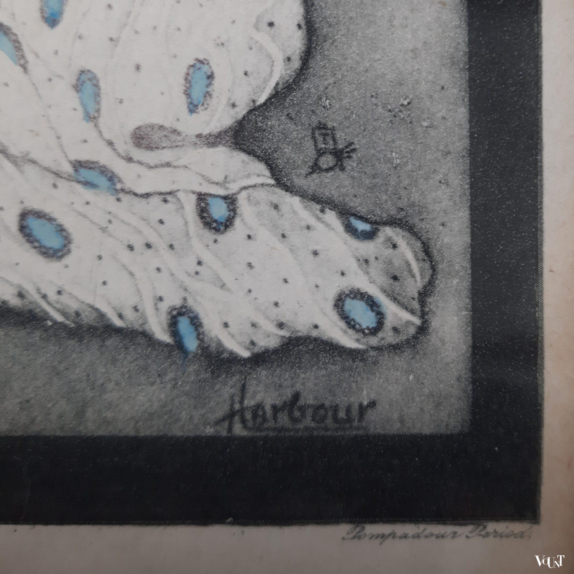 Set van 2 originele lithografieën van Jennie Harbour, ca. 1925