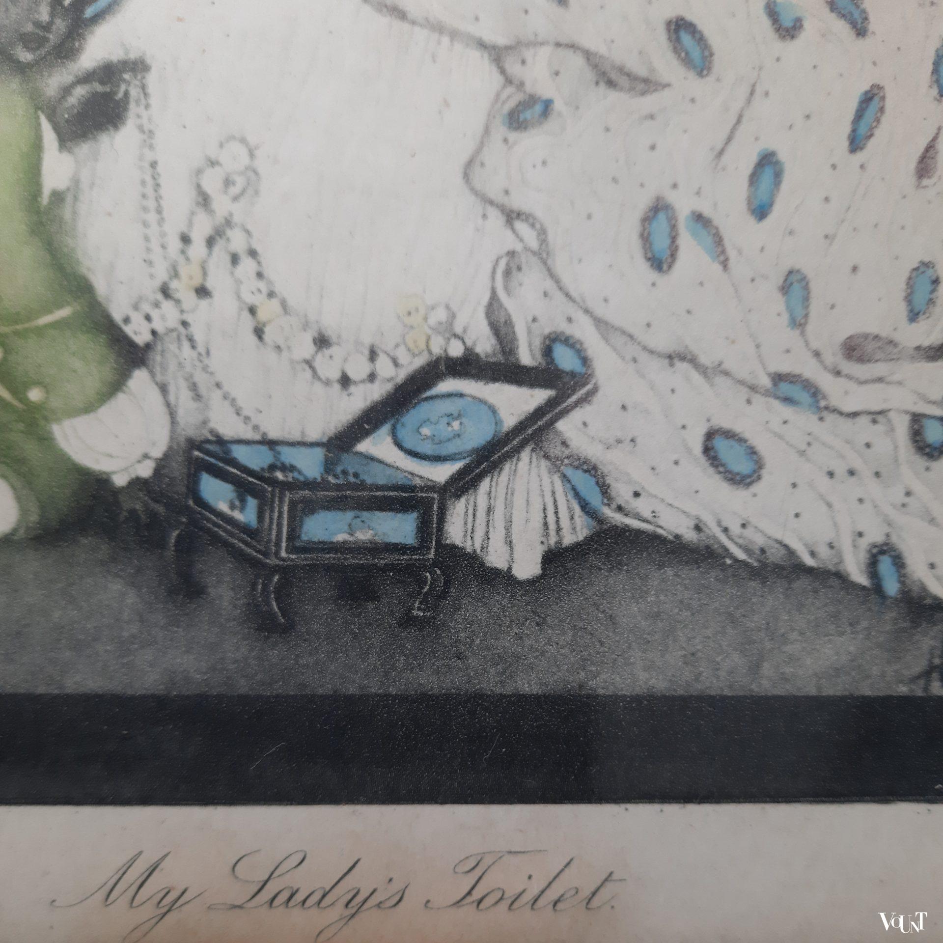 Set van 2 originele lithografieën van Jennie Harbour, ca. 1925