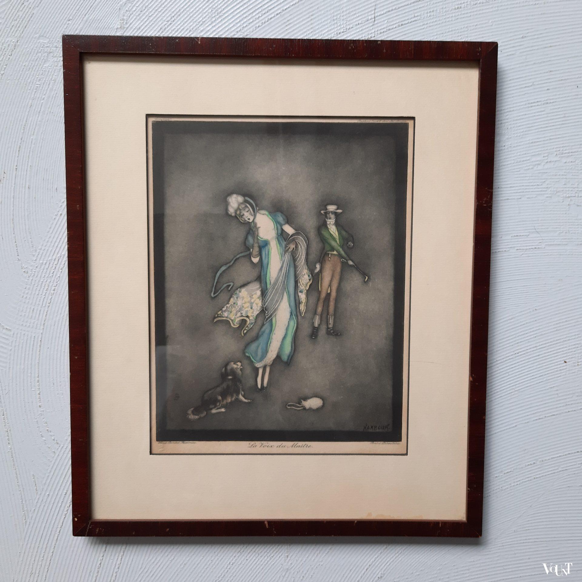 Set van 2 originele lithografieën van Jennie Harbour, ca. 1925