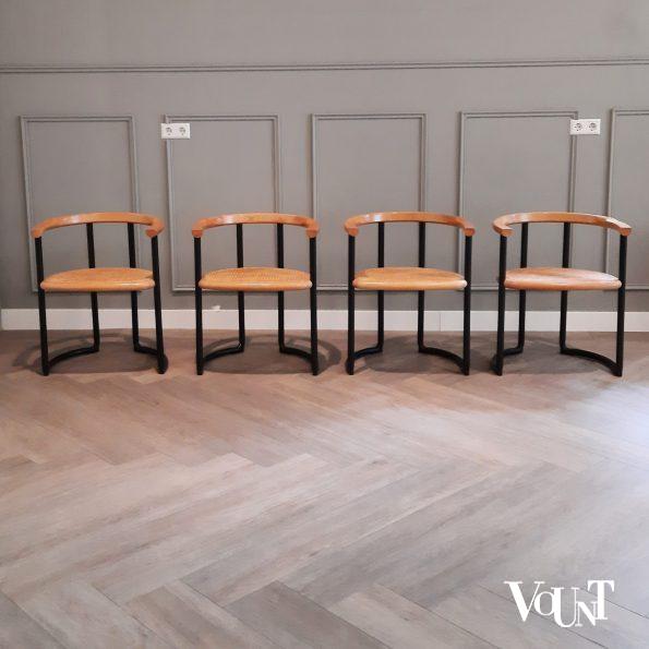 Set van 4 Achillea stoelen, Tito Agnoli voor Ycami Collection, jaren '70