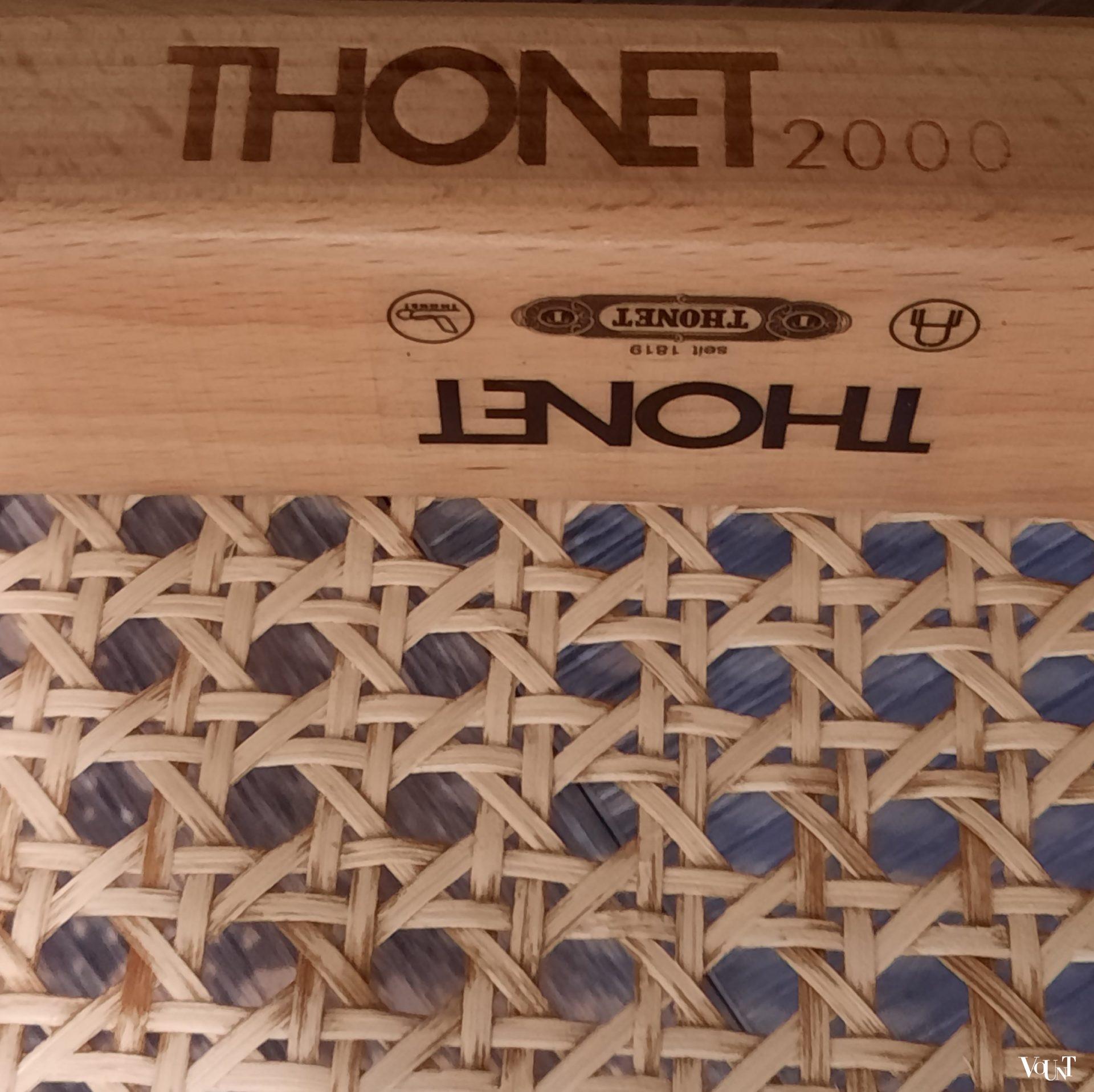 Set van 4 originele blonde Thonet-stoelen nr. 214 R,  2000
