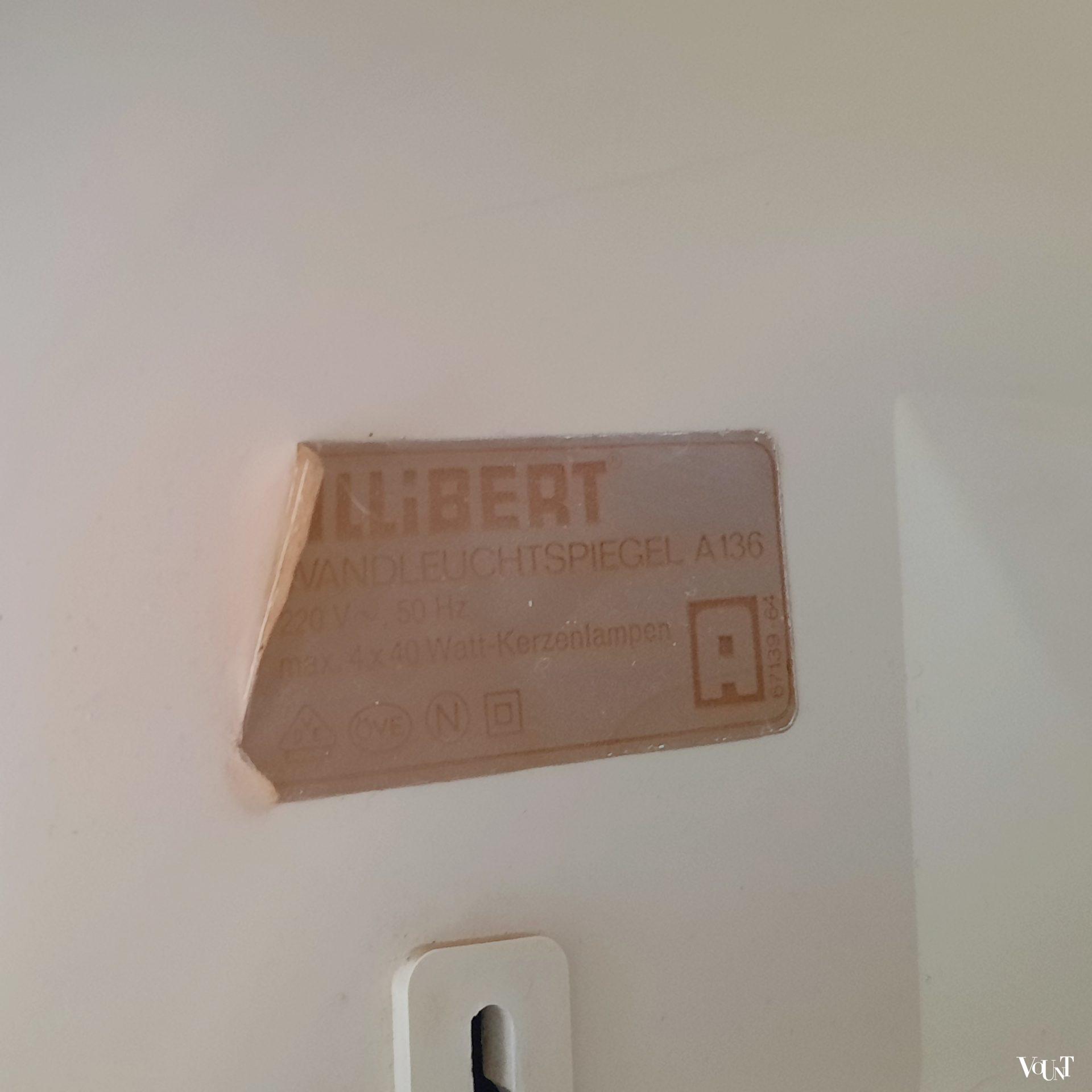 Verlichte wandspiegel, Allibert, jaren '70 (ovaal)