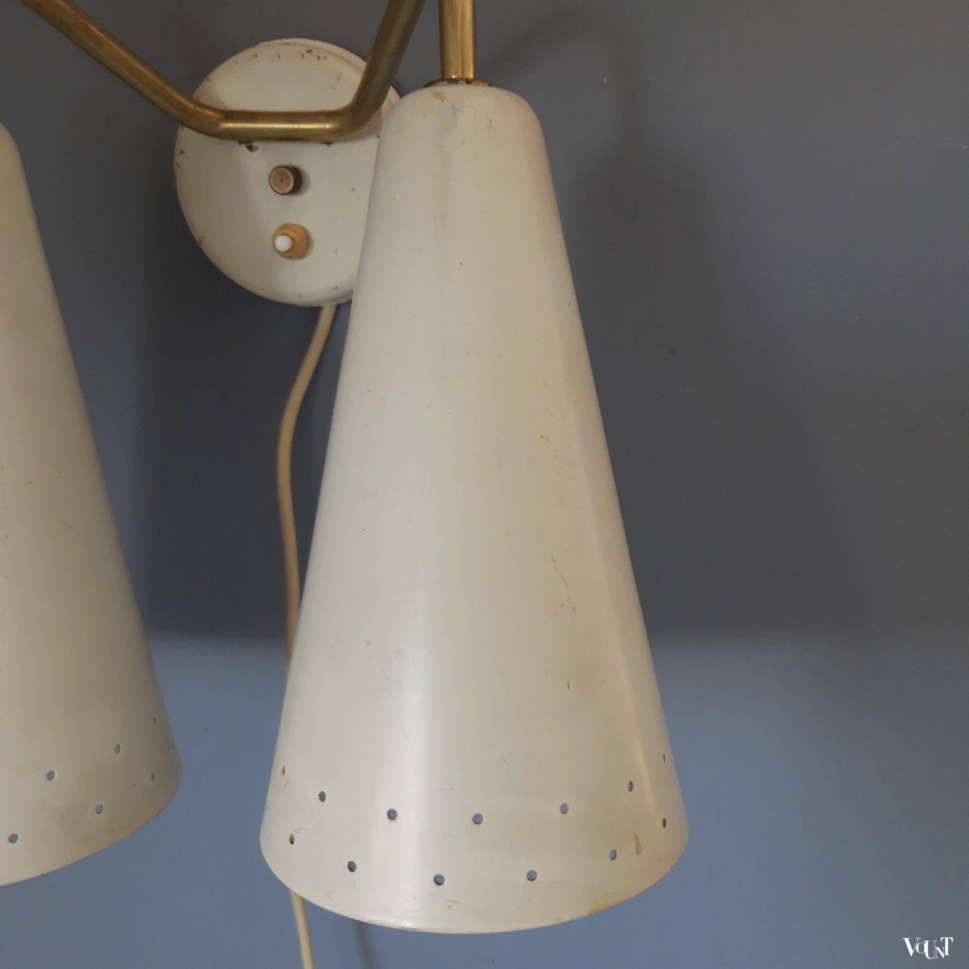 Dubbele jaren '50 wandlamp
