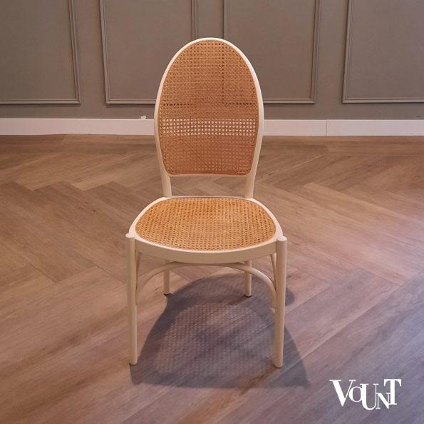Originele witte Thonet-stoel, jaren '80