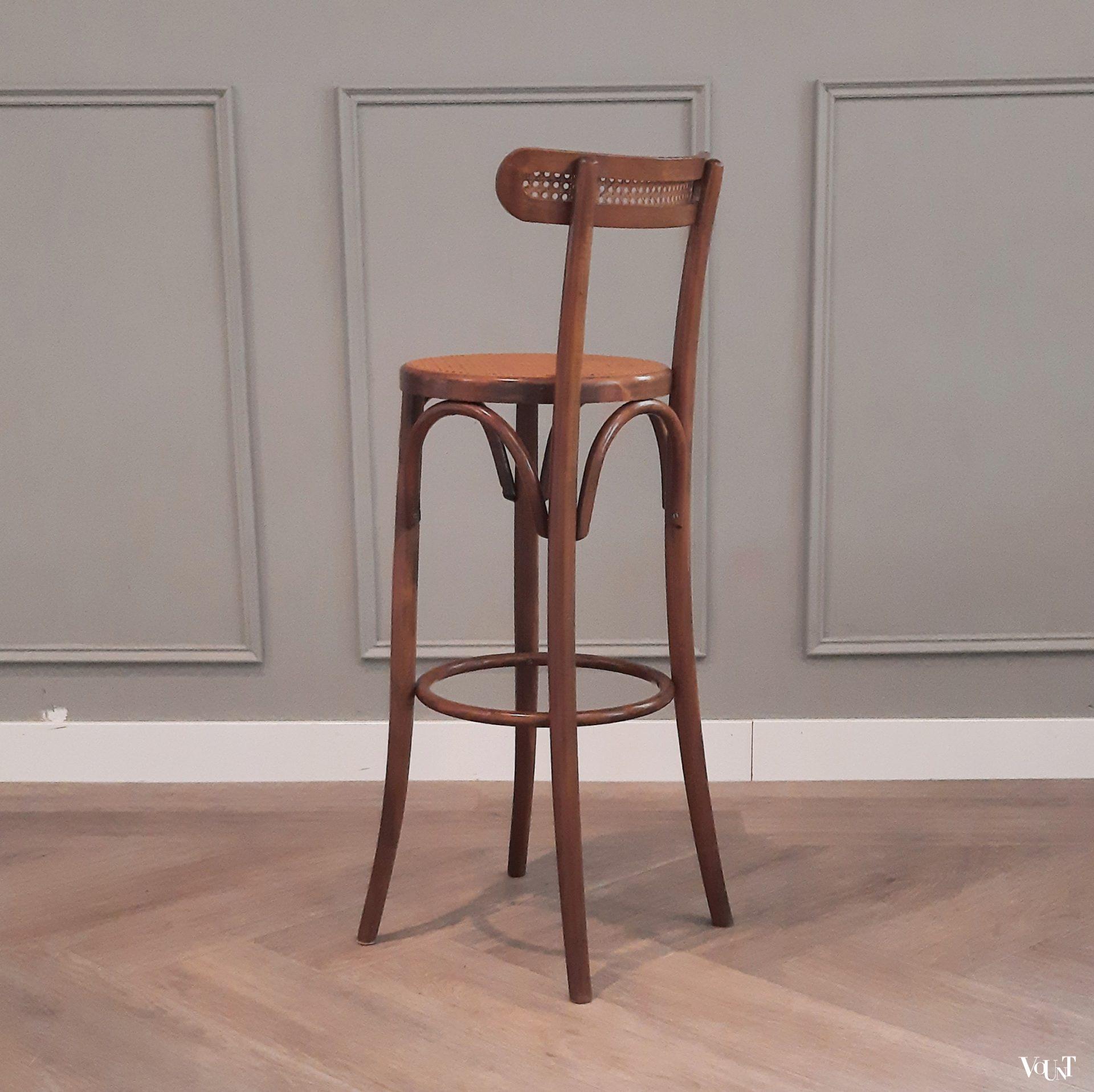 Set van 4 vintage bentwood barkrukken, jaren '70