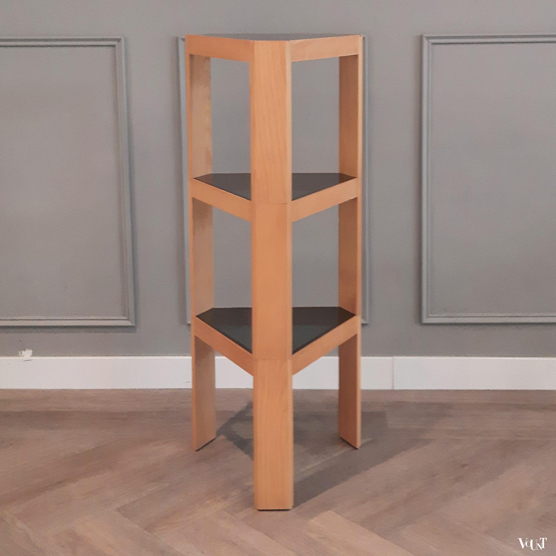 Set van 3 bijzettafeltje met rookglazen blad, Porada Arredi, jaren '70