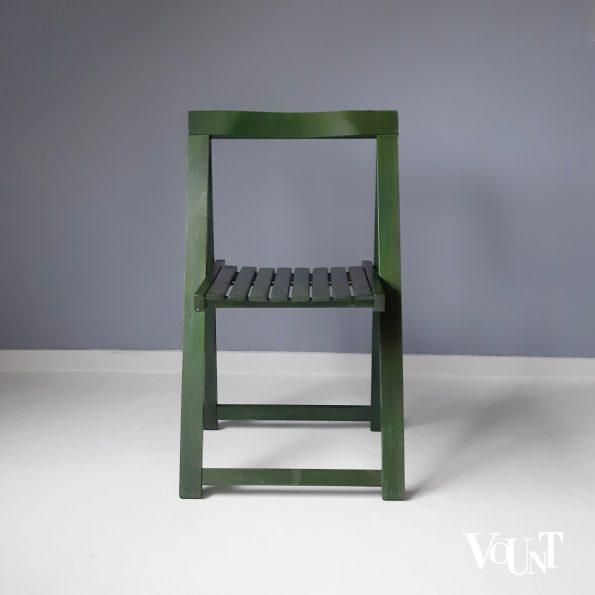 Vintage groene klapstoel, Aldo Jacober voor Alberto Bazzani, jaren '70