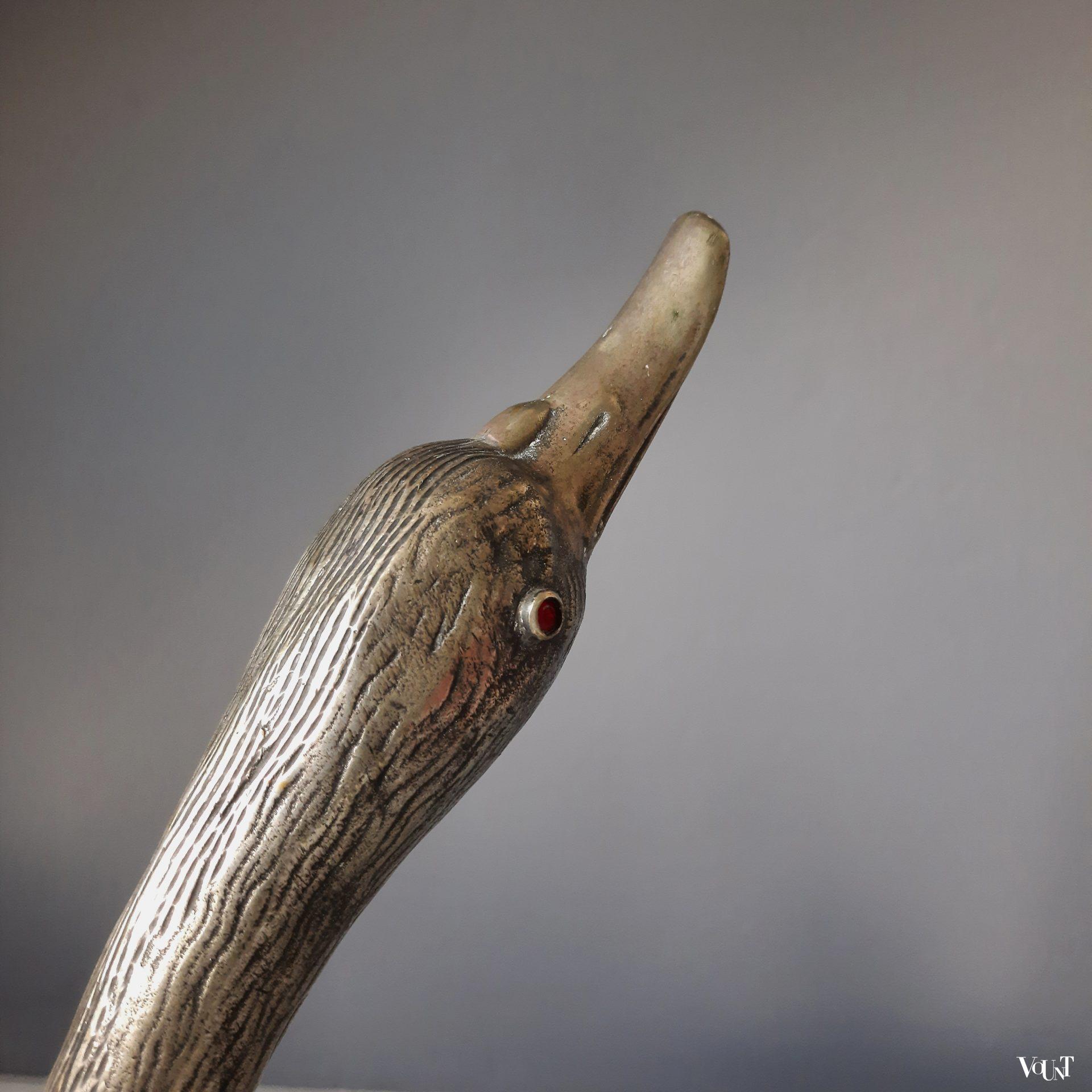 Set van 2 "zilveren" zwanen, Frankrijk, jaren '60