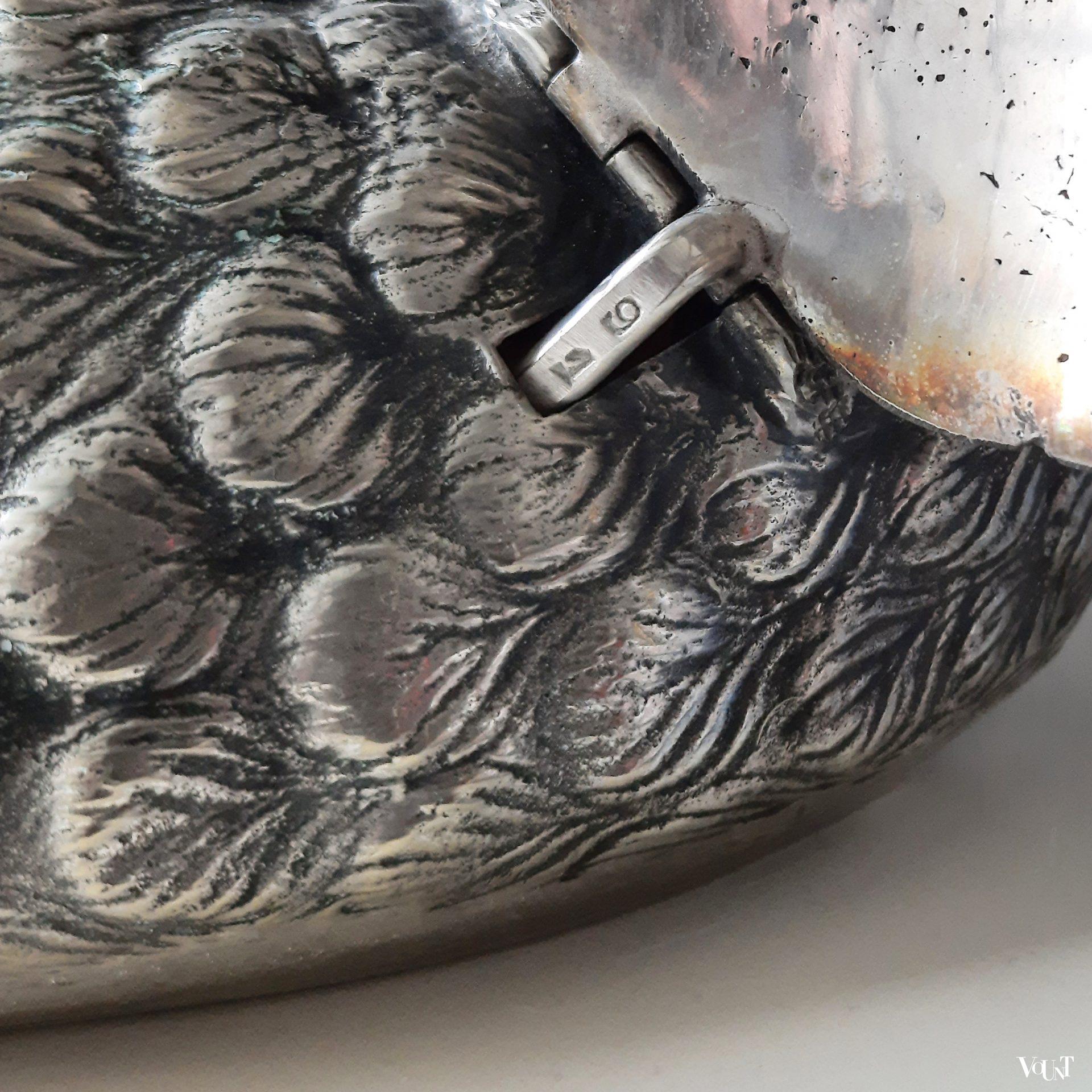 Set van 2 "zilveren" zwanen, Frankrijk, jaren '60