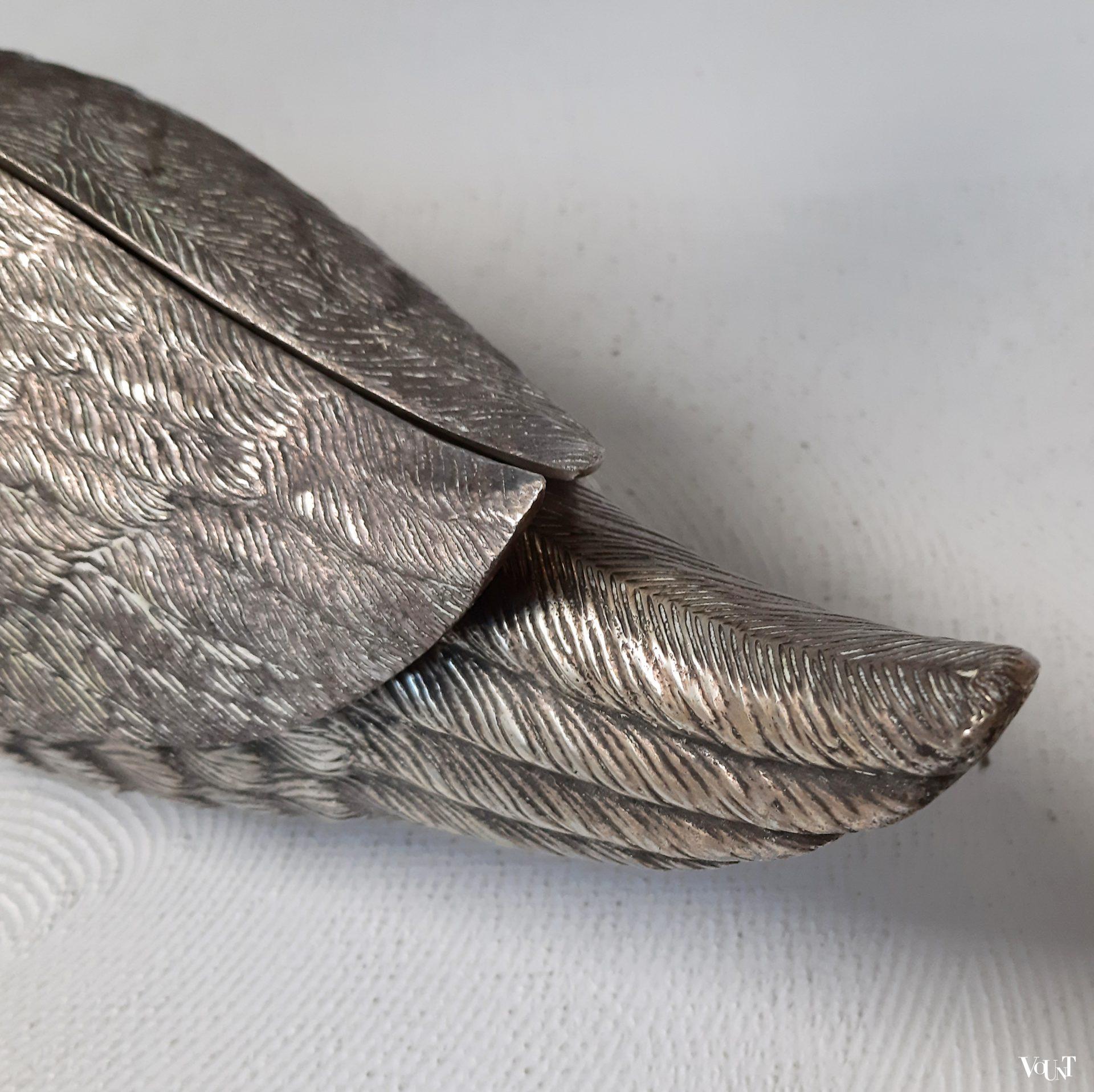 Set van 2 "zilveren" zwanen, Frankrijk, jaren '60