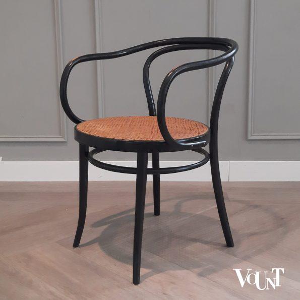 Set van 4 zwarte 209 stoelen, Ligna, jaren '70