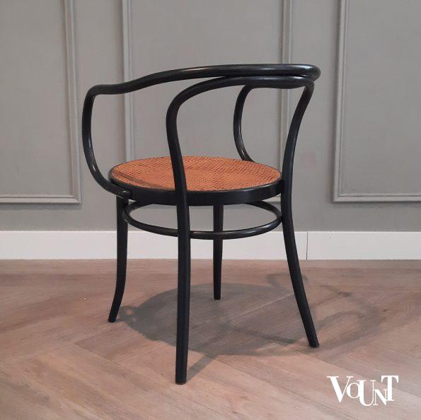 Set van 4 zwarte 209 stoelen, Ligna, jaren '70