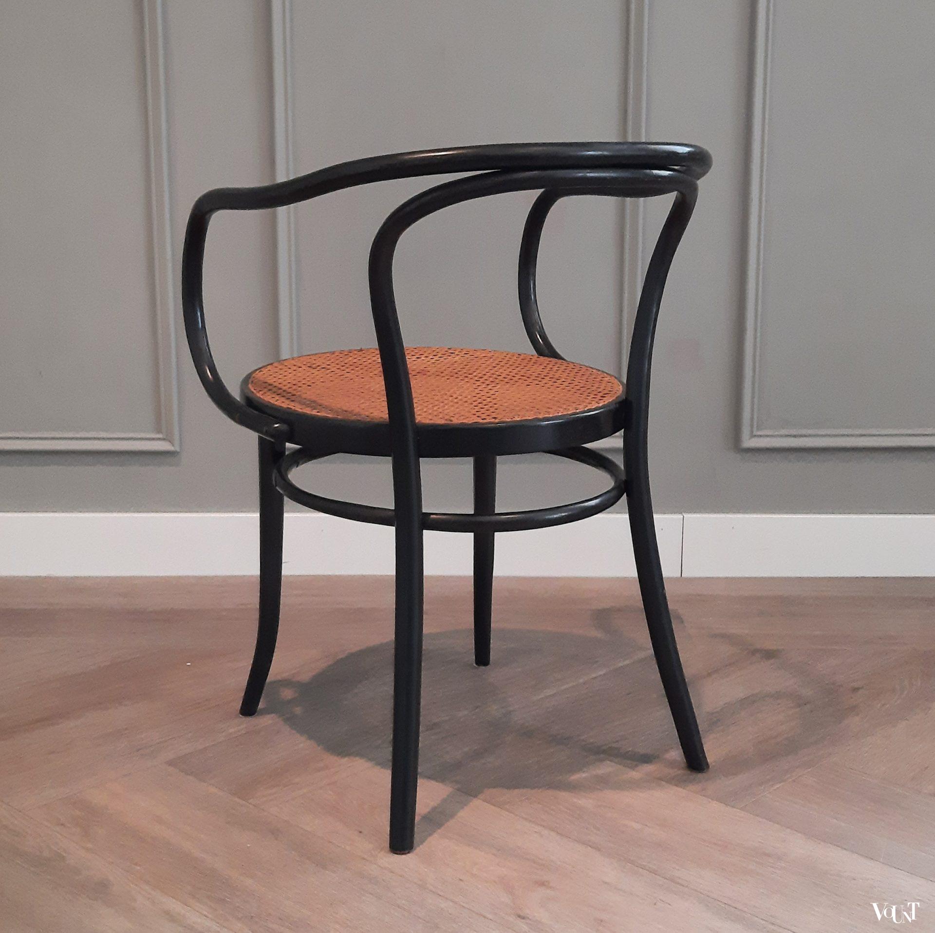 Set van 4 zwarte 209 stoelen, Ligna, jaren '70