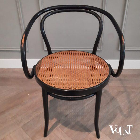 Set van 4 zwarte 209 stoelen, Ligna, jaren '70