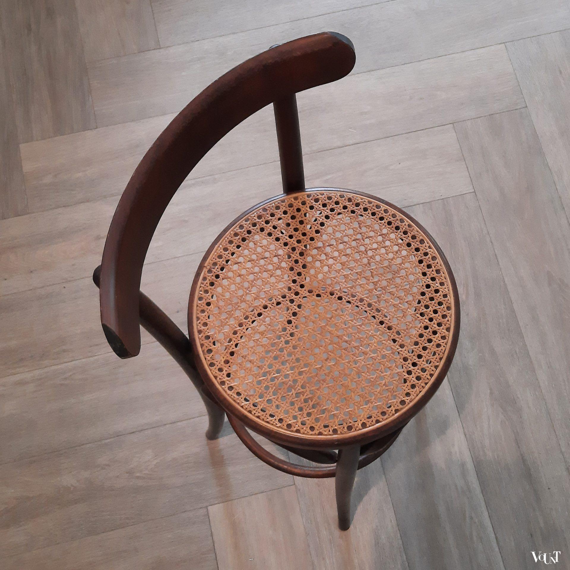 Set van 3 bentwood barkrukken met rotan zitting, jaren '70/'80