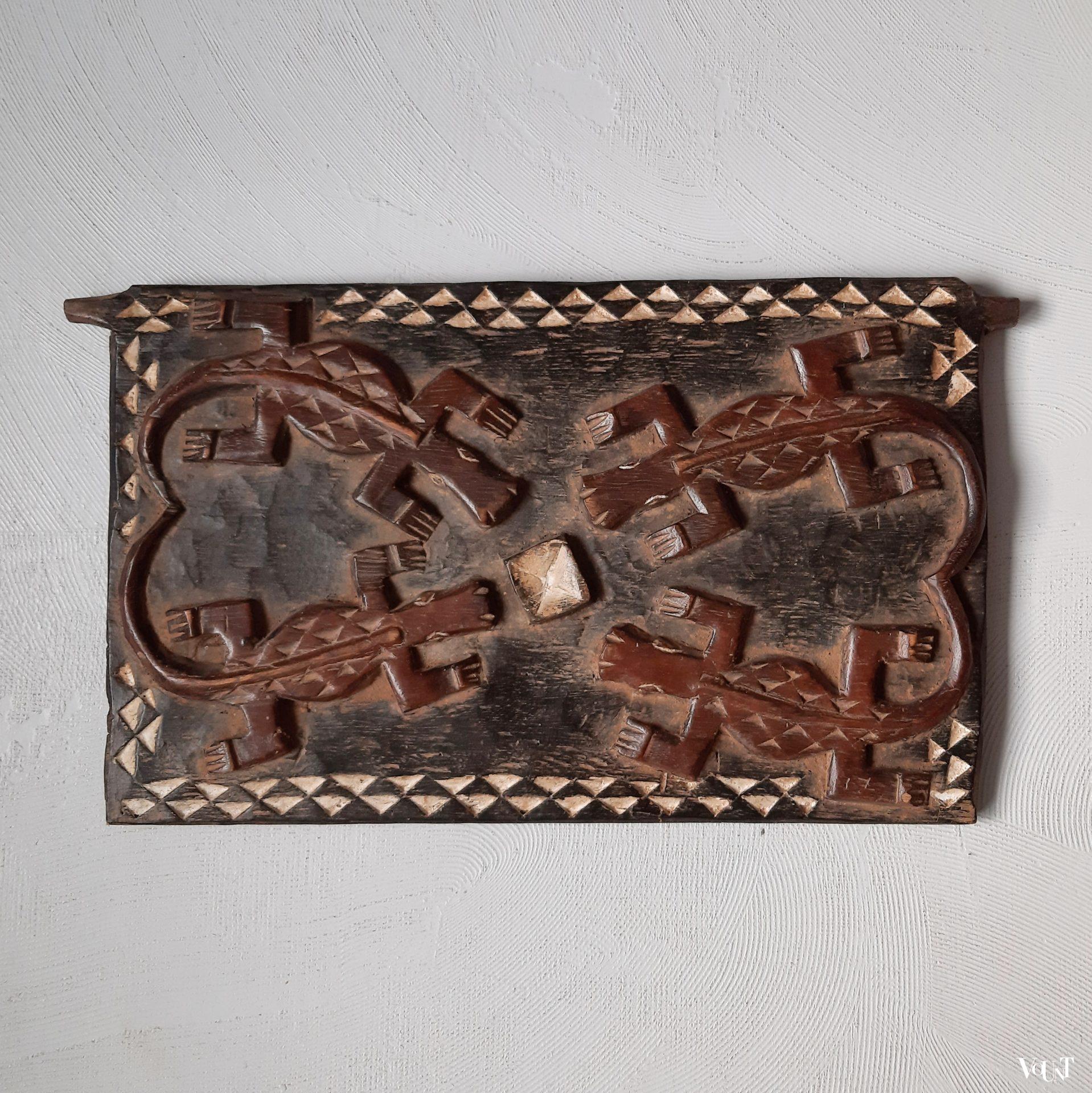 Bewerkt houten luik, Dogon, Mali, jaren '60/'70