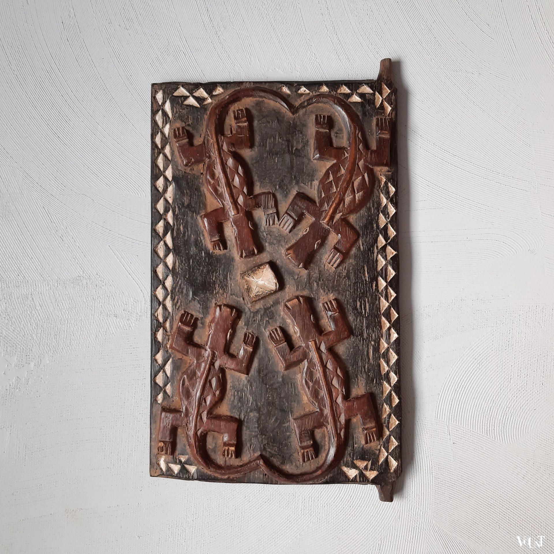 Bewerkt houten luik, Dogon, Mali, jaren '60/'70