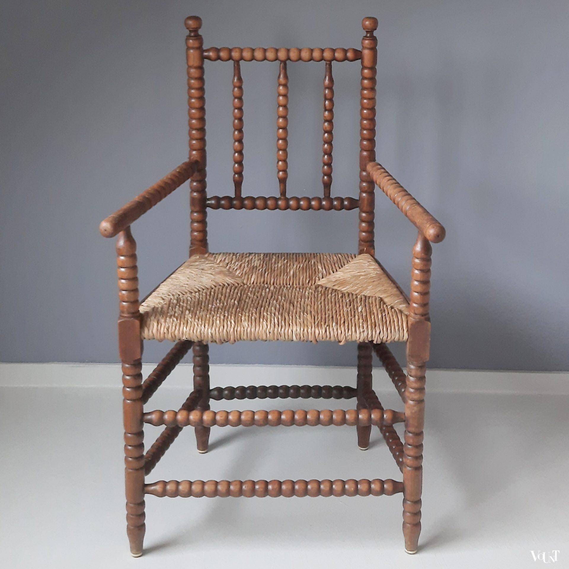 Nederlandse knobbelstoel of bobbin chair, 1e helft 20e eeuw