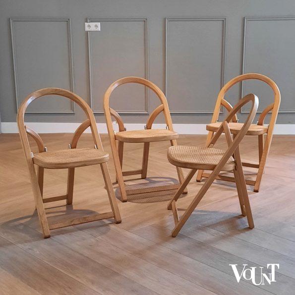 Set van 4 "Arca" klapstoelen, Gigi Sabadin voor Crassevig, jaren '70
