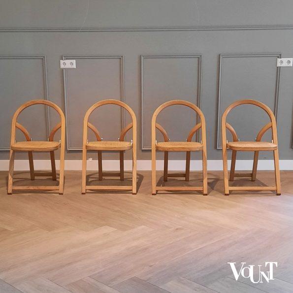 Set van 4 "Arca" klapstoelen, Gigi Sabadin voor Crassevig, jaren '70