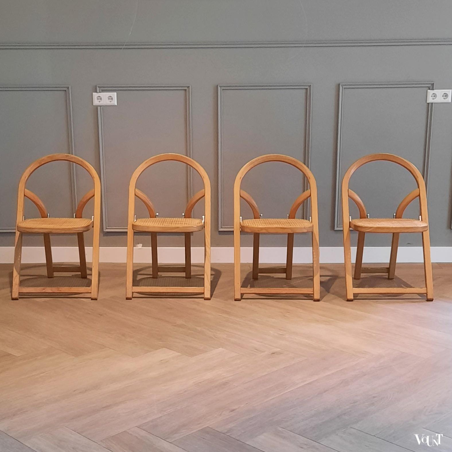 Set van 4 "Arca" klapstoelen, Gigi Sabadin voor Crassevig, jaren '70
