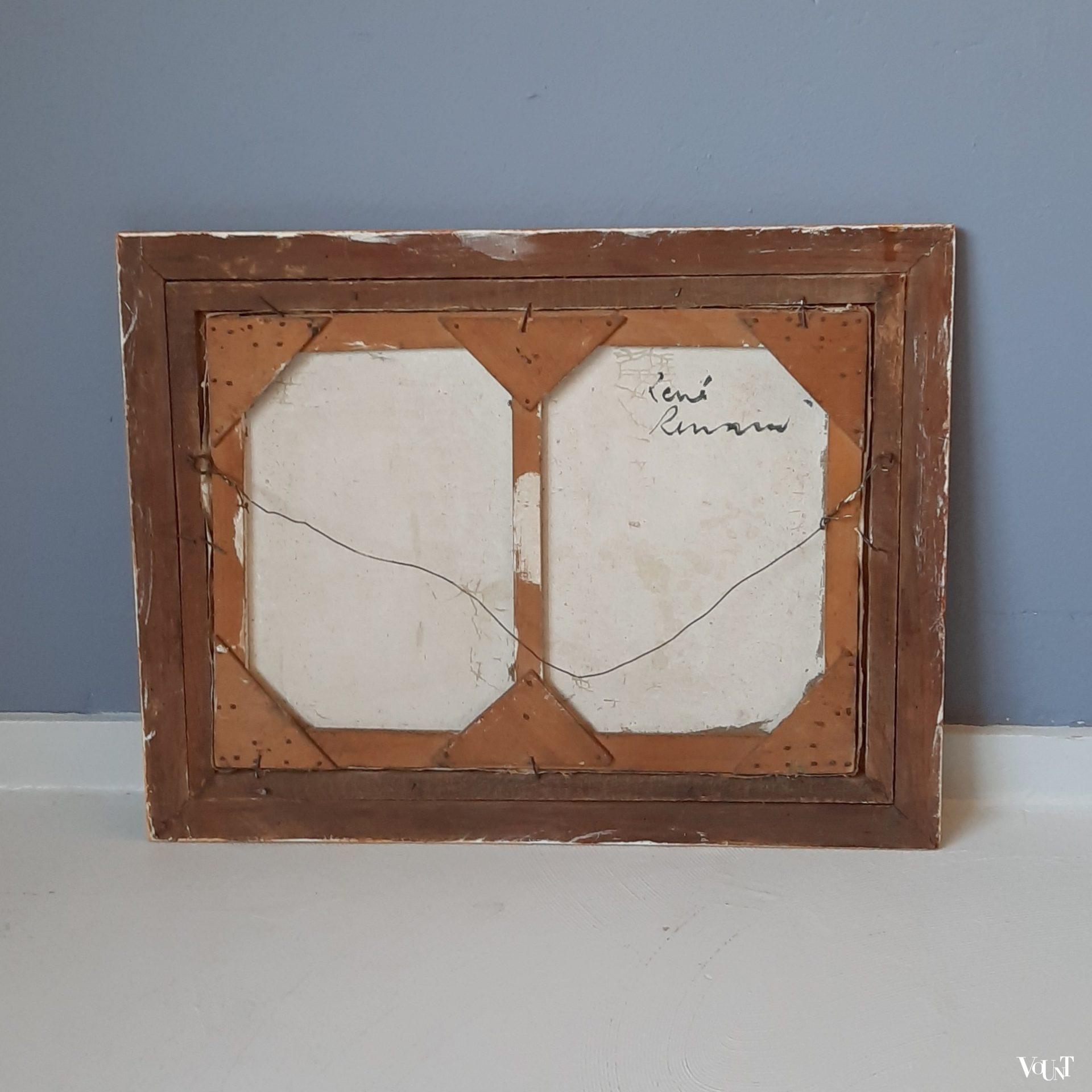 Schilderij stilleven met boeken, René Renaud, 1929