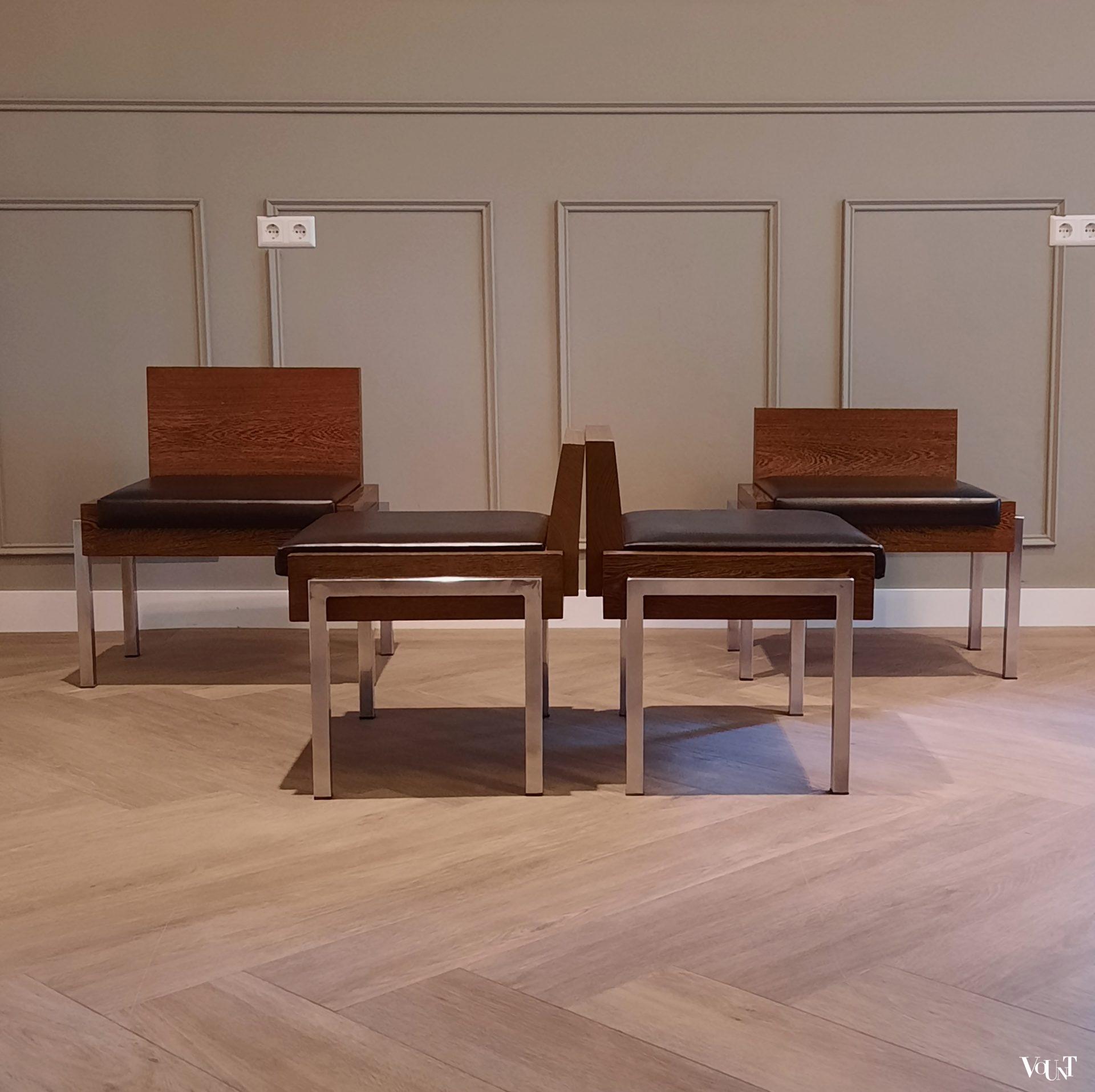 Modulair systeem wengébankjes, jaren '60