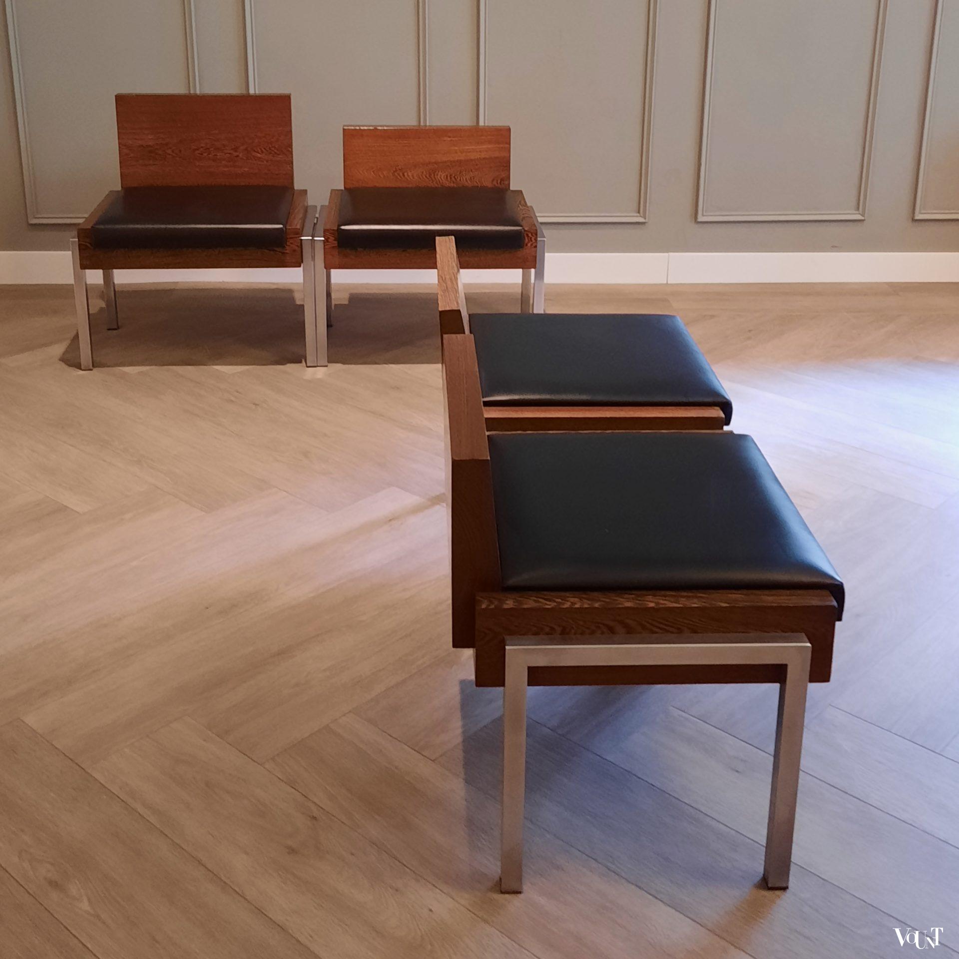 Modulair systeem wengébankjes, jaren '60