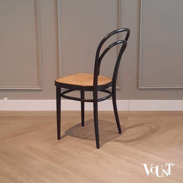 Set van 4 originele zwarte Thonet-stoelen nr. 214 R,  1983