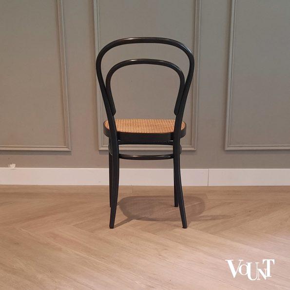 Set van 4 originele zwarte Thonet-stoelen nr. 214 R,  1983