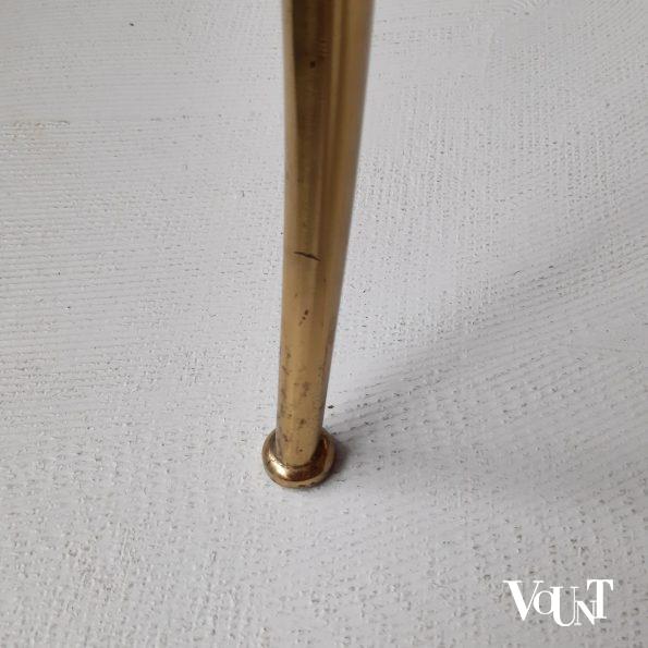 Messing Chiavari-stoeltje met rood fluwelen bekleding, Italië, jaren ‘60 (nr. 3)