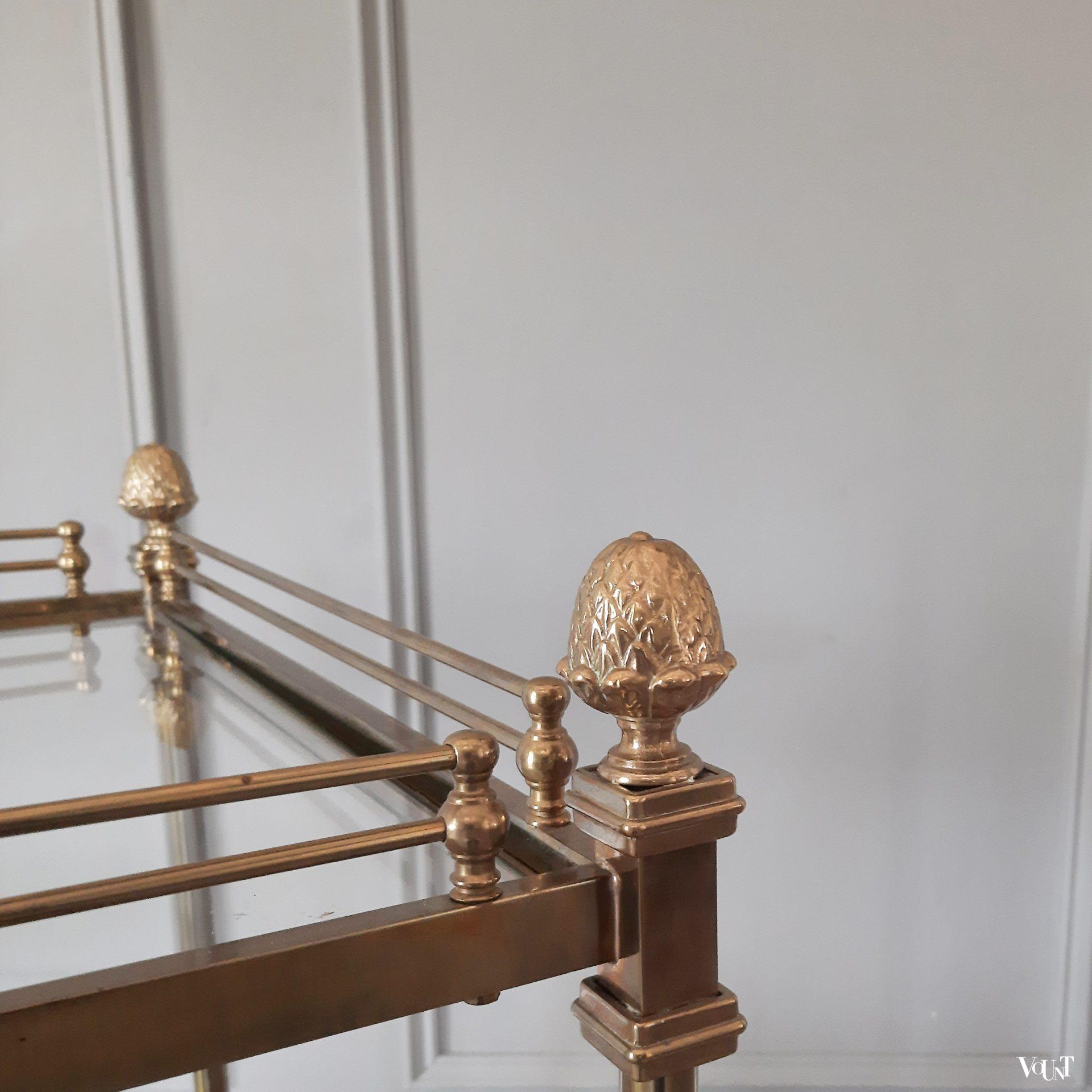 XL messing trolley / bar cart, jaren '70