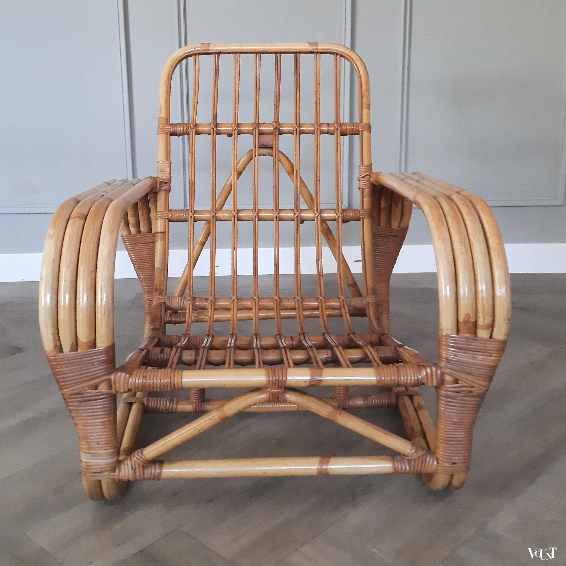 Rotan fauteuil, jaren '40