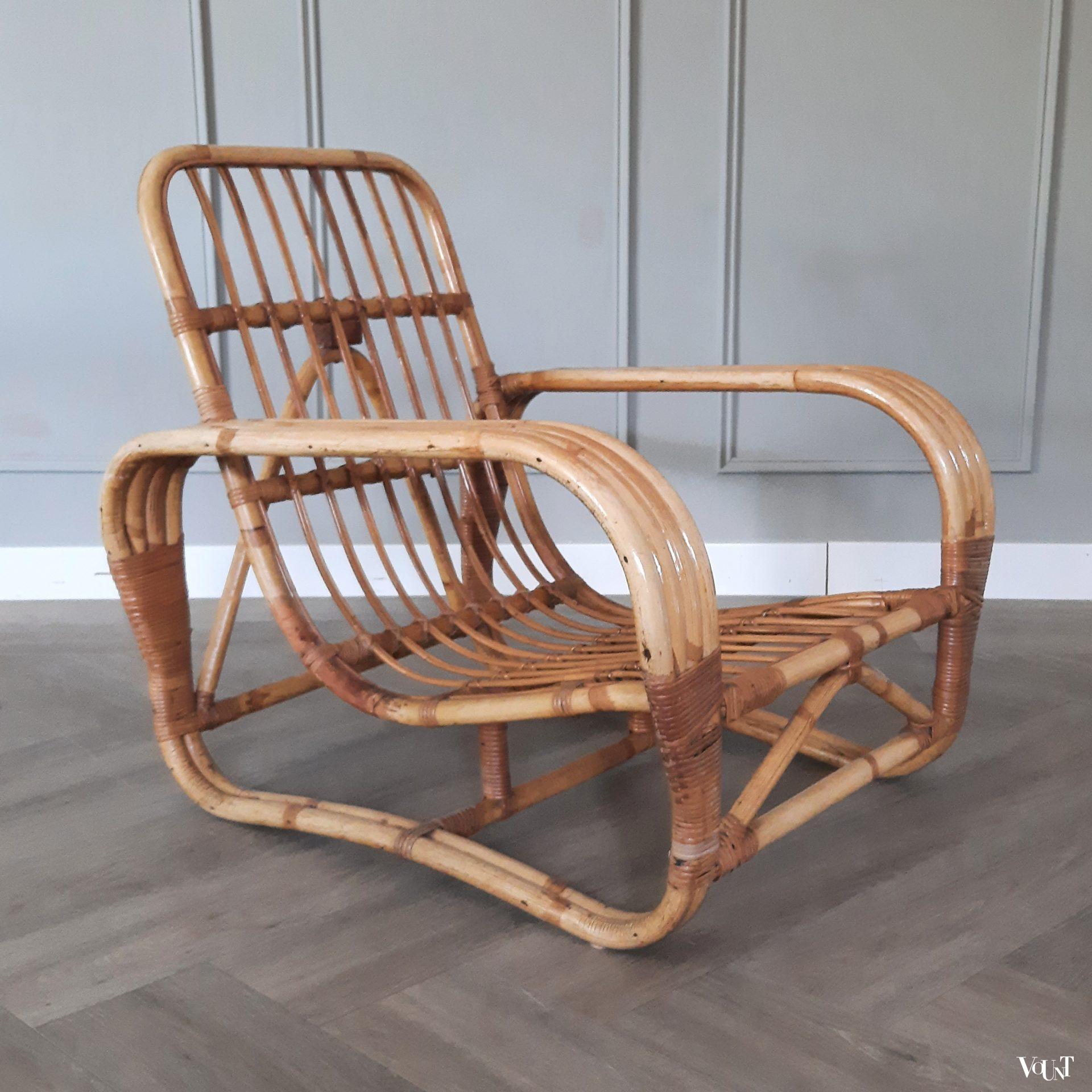 Rotan fauteuil, jaren '40