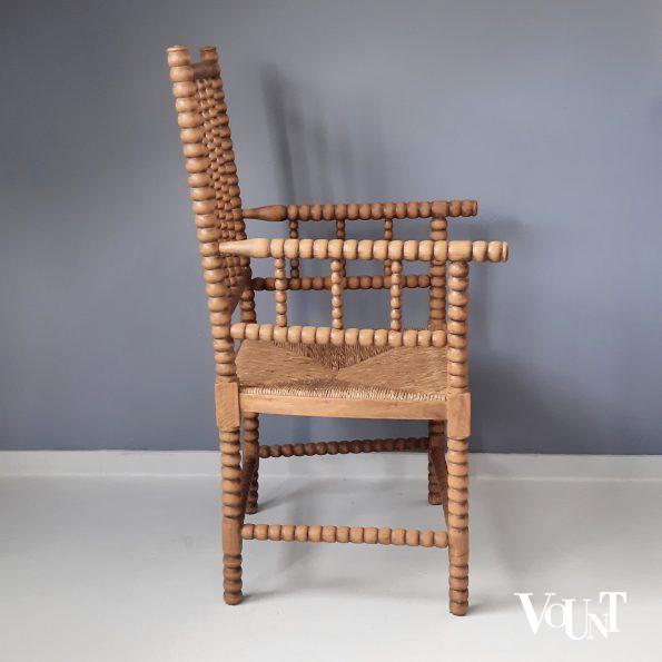 Nederlandse knobbelstoel of bobbin chair, 1e helft 20e eeuw