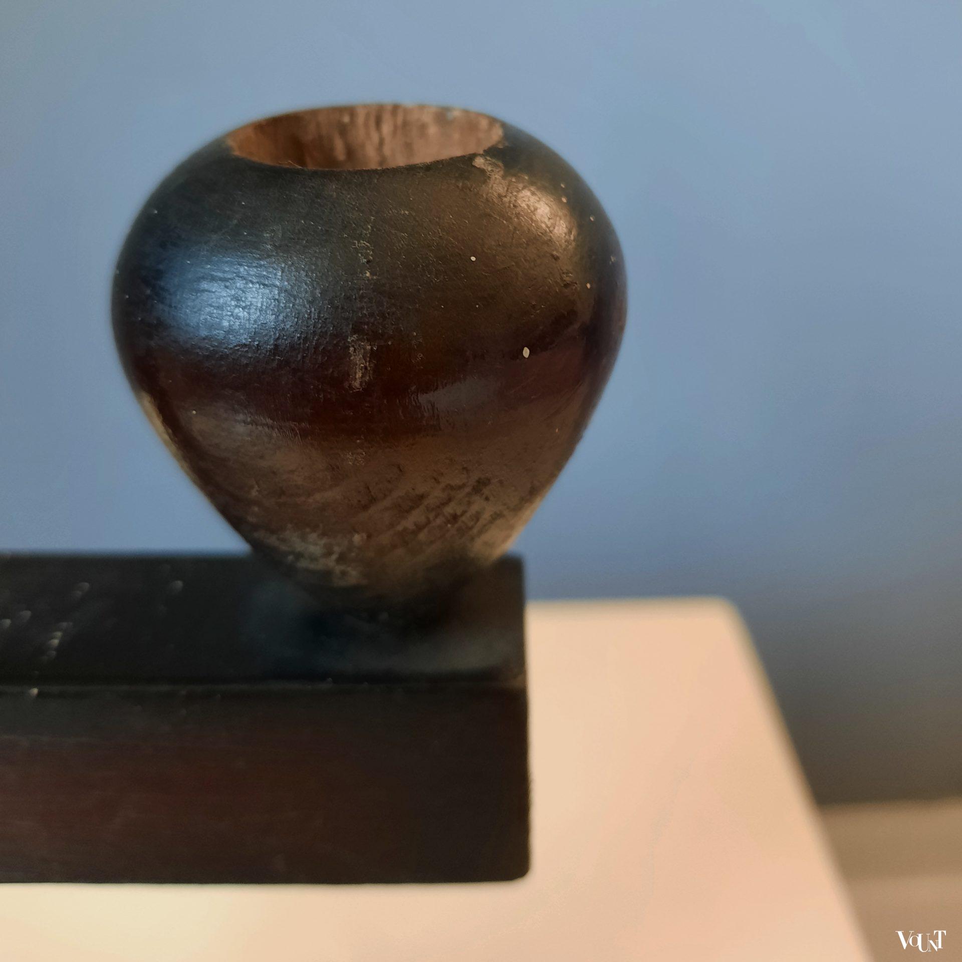 Set van 2 houten art deco kandelaars, jaren '30