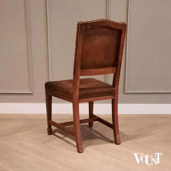 Art deco stoel met leren bekleding, Gillows, jaren '20/'30