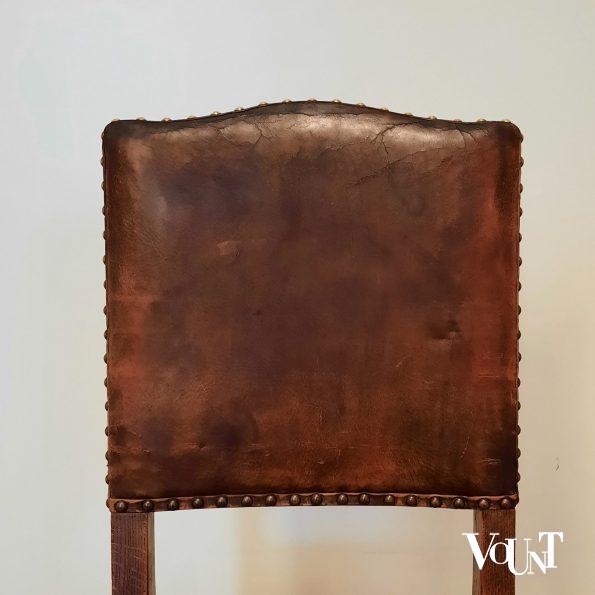 Art deco stoel met leren bekleding, Gillows, jaren '20/'30