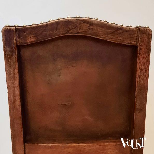 Art deco stoel met leren bekleding, Gillows, jaren '20/'30