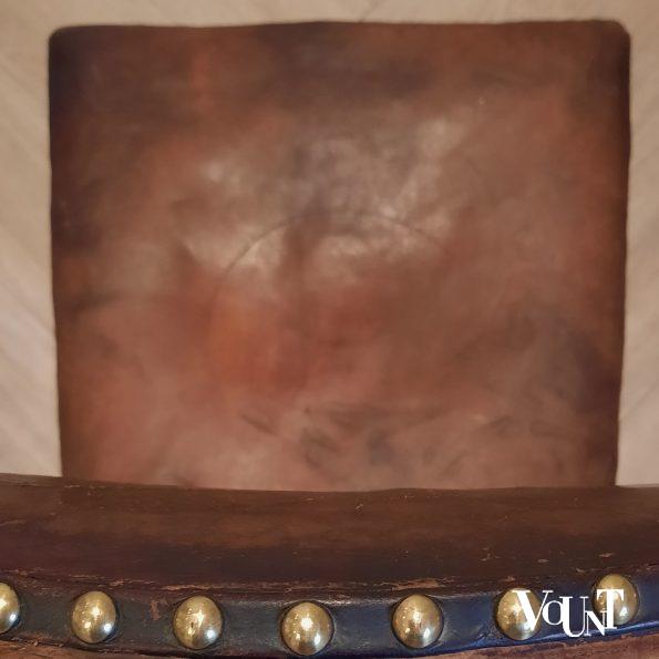 Art deco stoel met leren bekleding, Gillows, jaren '20/'30