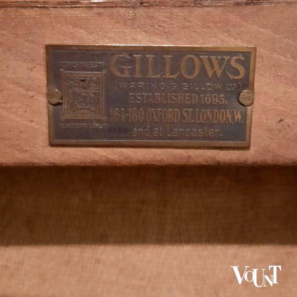 Art deco stoel met leren bekleding, Gillows, jaren '20/'30