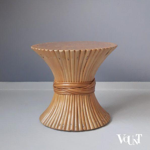 McGuire "Wheat Sheaf" bijzettafel, jaren '70