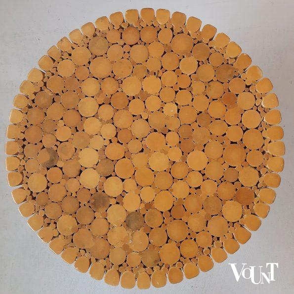 McGuire "Wheat Sheaf" bijzettafel, jaren '70