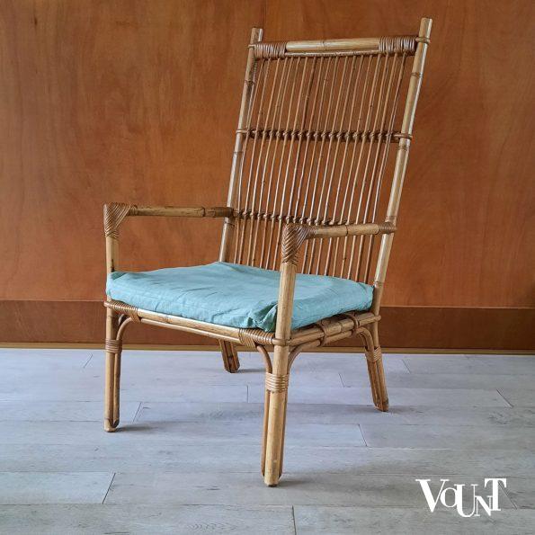Vintage Franse rotan stoel