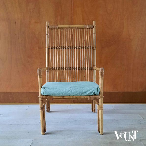Vintage Franse rotan stoel