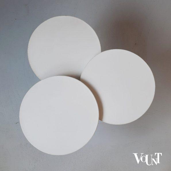 3 ronde bijzettafeltjes, Brabantia Home Steel, jaren '70