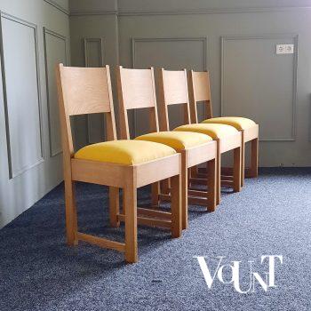 Set van 4 art deco eettafelstoelen, jaren '20/'30