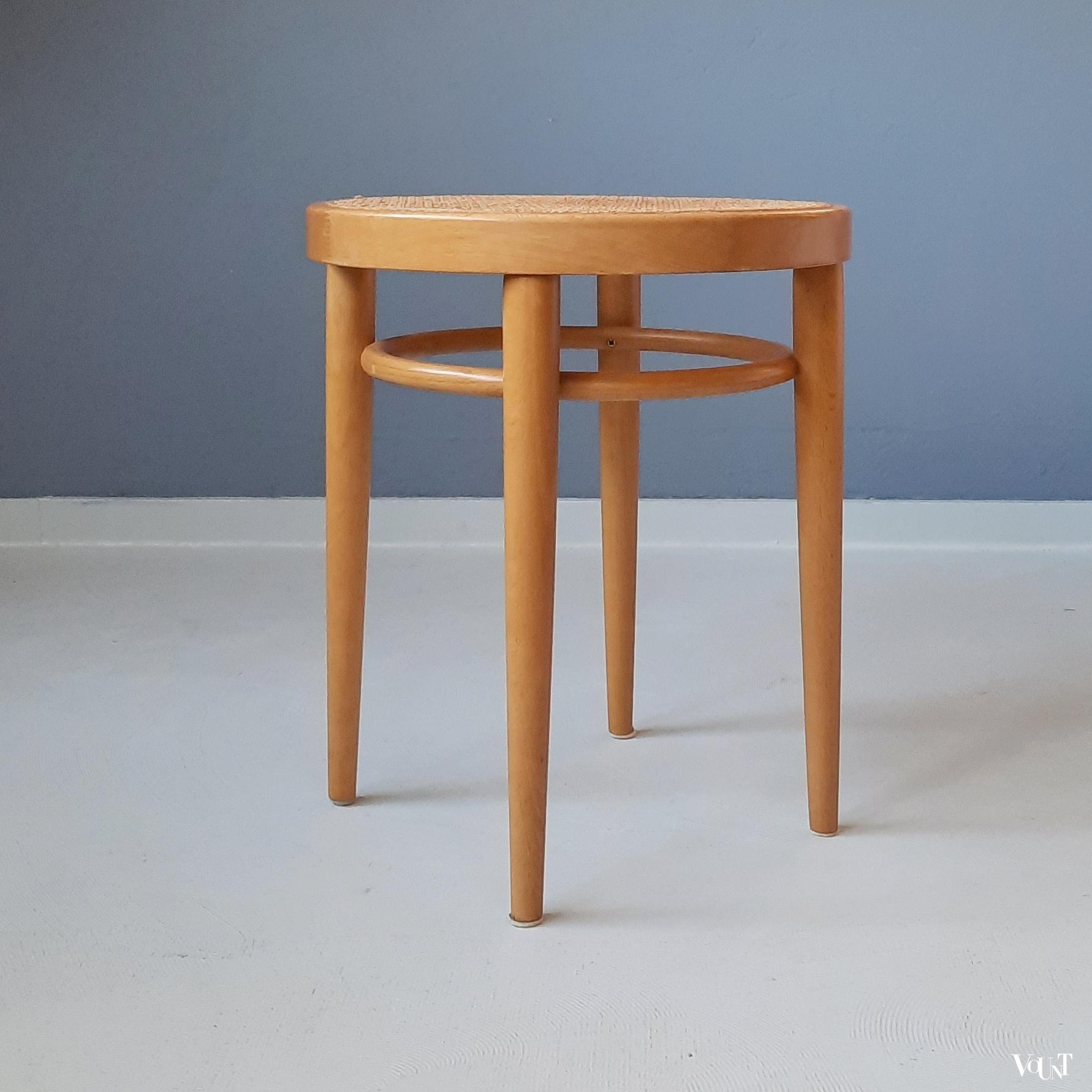 Originele blonde Thonet-kruk 214 RH, jaren '80