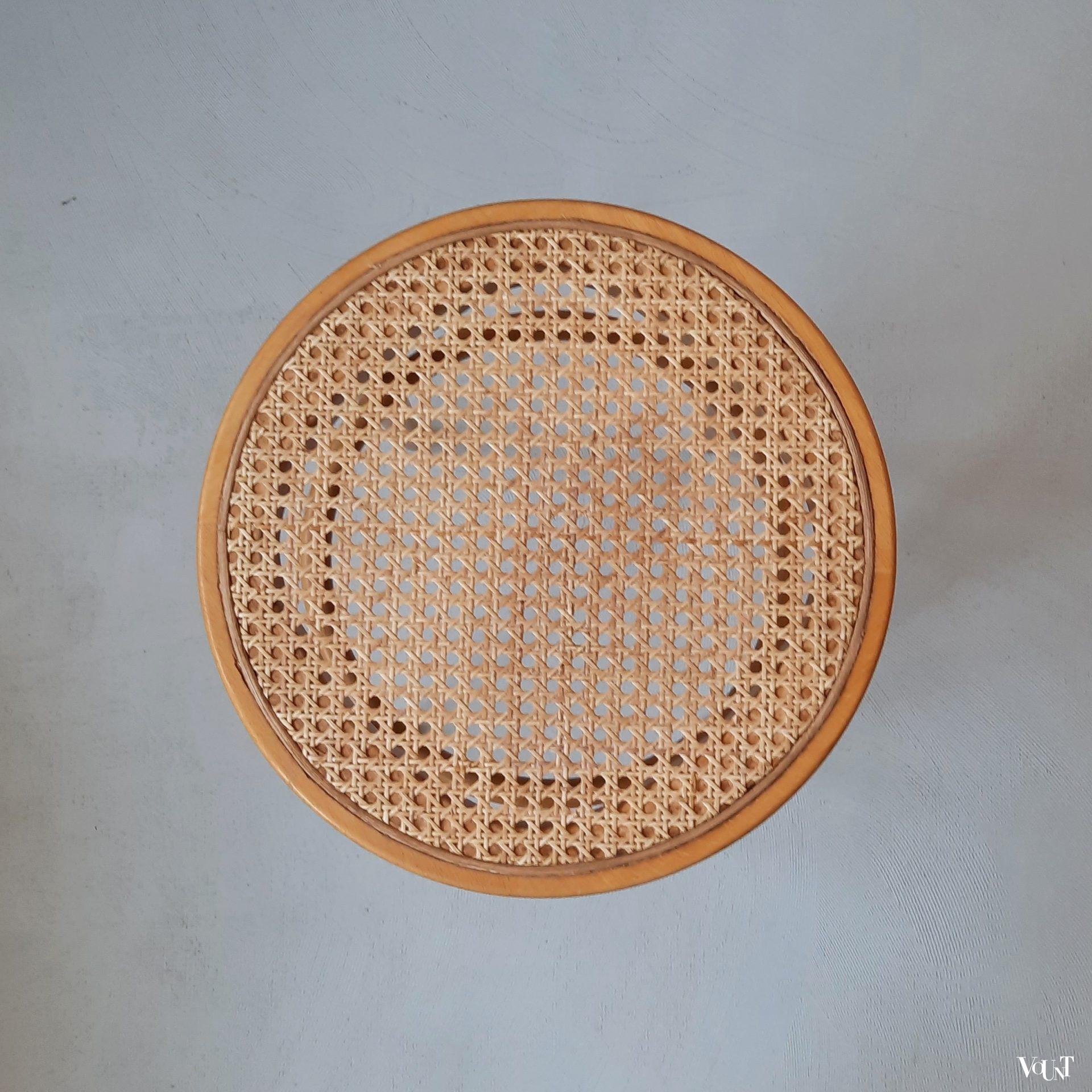 Originele blonde Thonet-kruk 214 RH, jaren '80