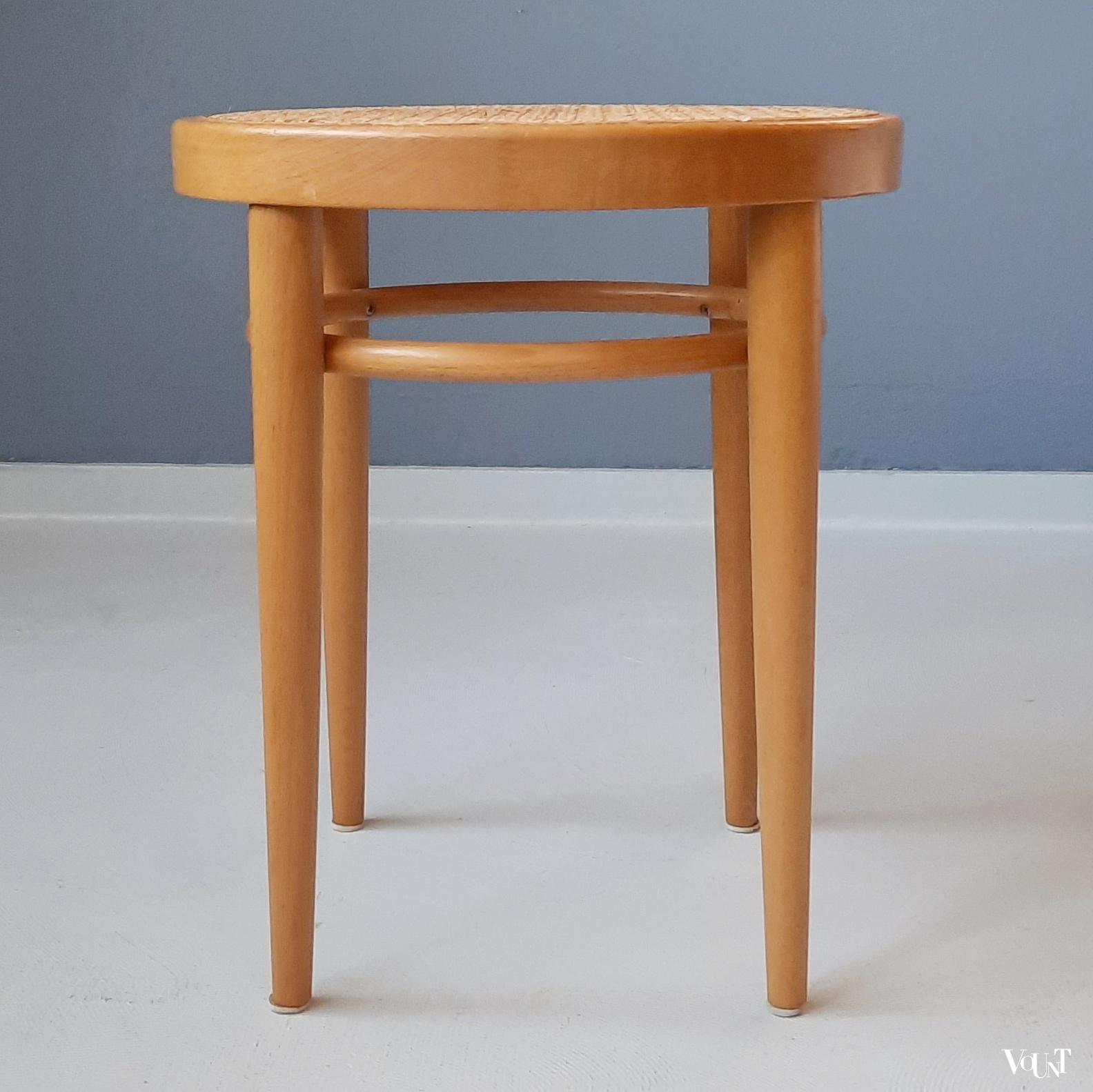 Originele blonde Thonet-kruk 214 RH, jaren '80